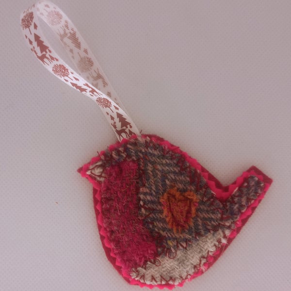 Tweed Robin Christmas decoration 