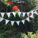 White Bunting -  perfect for any occasion, wedding bunting, party bunting