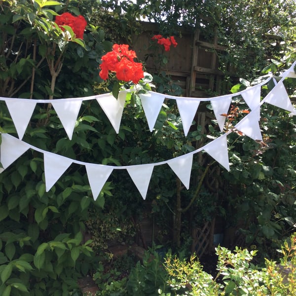 White Bunting -  perfect for any occasion, wedding bunting, party bunting