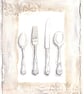 Cutlery original watercolour painting - Image 2