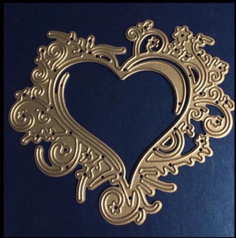Exquisite Heart Craft Die 100x90mm Carbon Steel Cutting Die