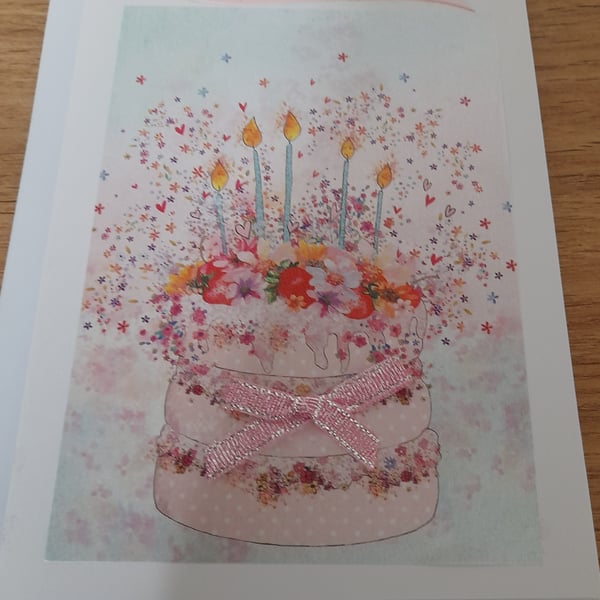 HANDMADE BIRTHDAY CAKE, BIRTHDAY CARD.