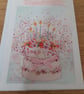 HANDMADE BIRTHDAY CAKE, BIRTHDAY CARD. - Image 1