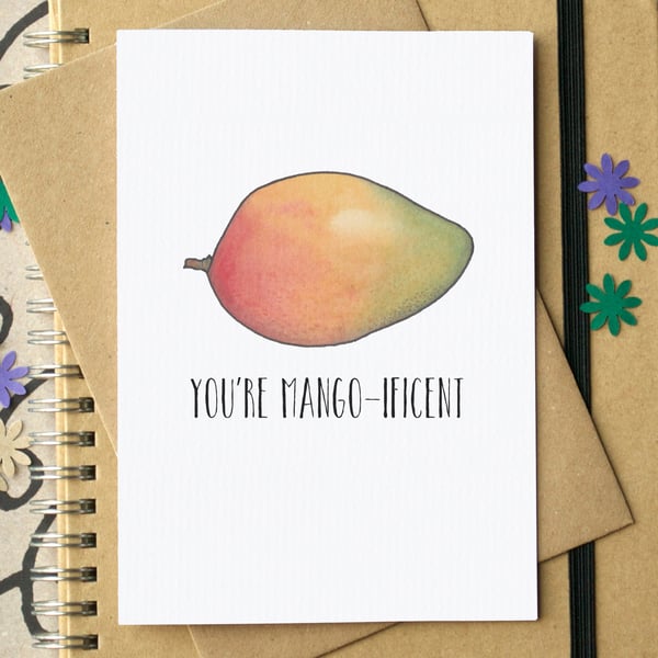 Funny "You're Mango-ificent" Love Card