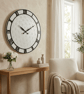Wall Clock, Large Round Wall Clock, Geometric Design - Image 2