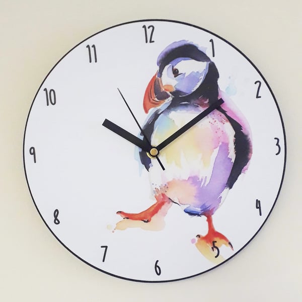   Puffin wall clock