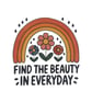 Retro Rainbow Floral Tote Bag - Image 2