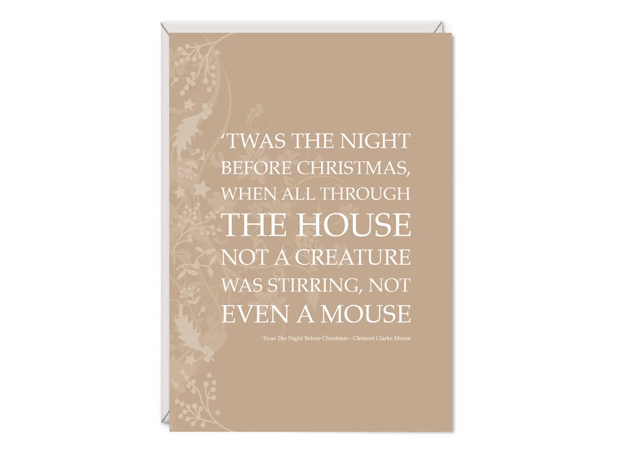 Twas the Night Before Christmas Greetings Card – Clement Clarke Moore