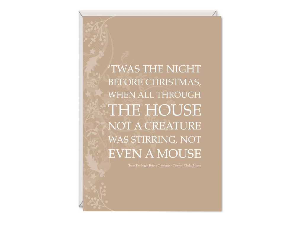 Twas the Night Before Christmas Greetings Card – Clement Clarke Moore