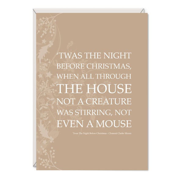 Twas the Night Before Christmas Greetings Card – Clement Clarke Moore