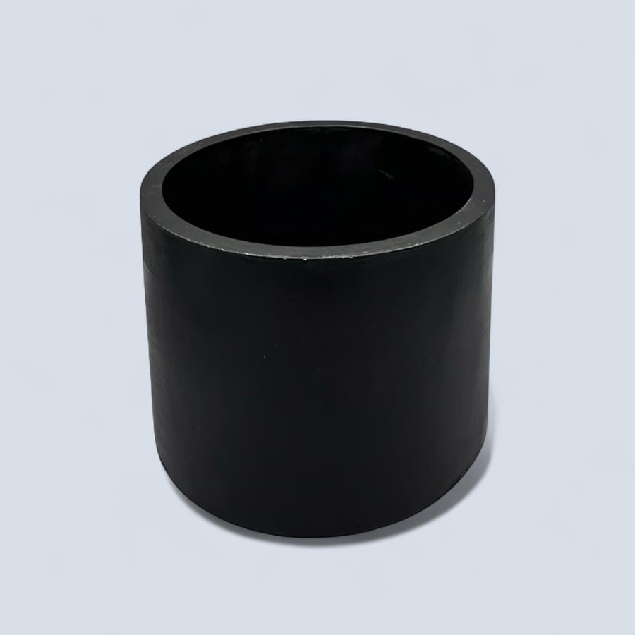 Hand Painted Large Black Plant Pot - Made from Premium Alpha Plaster (lpp12&13)