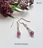 Designer Dainty African Ruby Handmade Sterling Silver Earrings  - Image 3