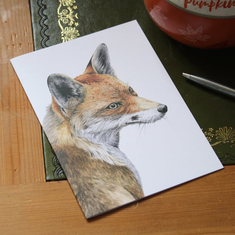 Greetings card - Red Fox - 4 x 5.75 inches (10.5 x 14.8cm)