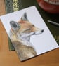 Greetings card - Red Fox - 4 x 5.75 inches (10.5 x 14.8cm)