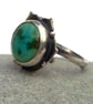 Turquoise and Sterling Silver Lotus Ring - Image 3