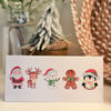 Christmas cards, Hand Glittered, Christmas Characters