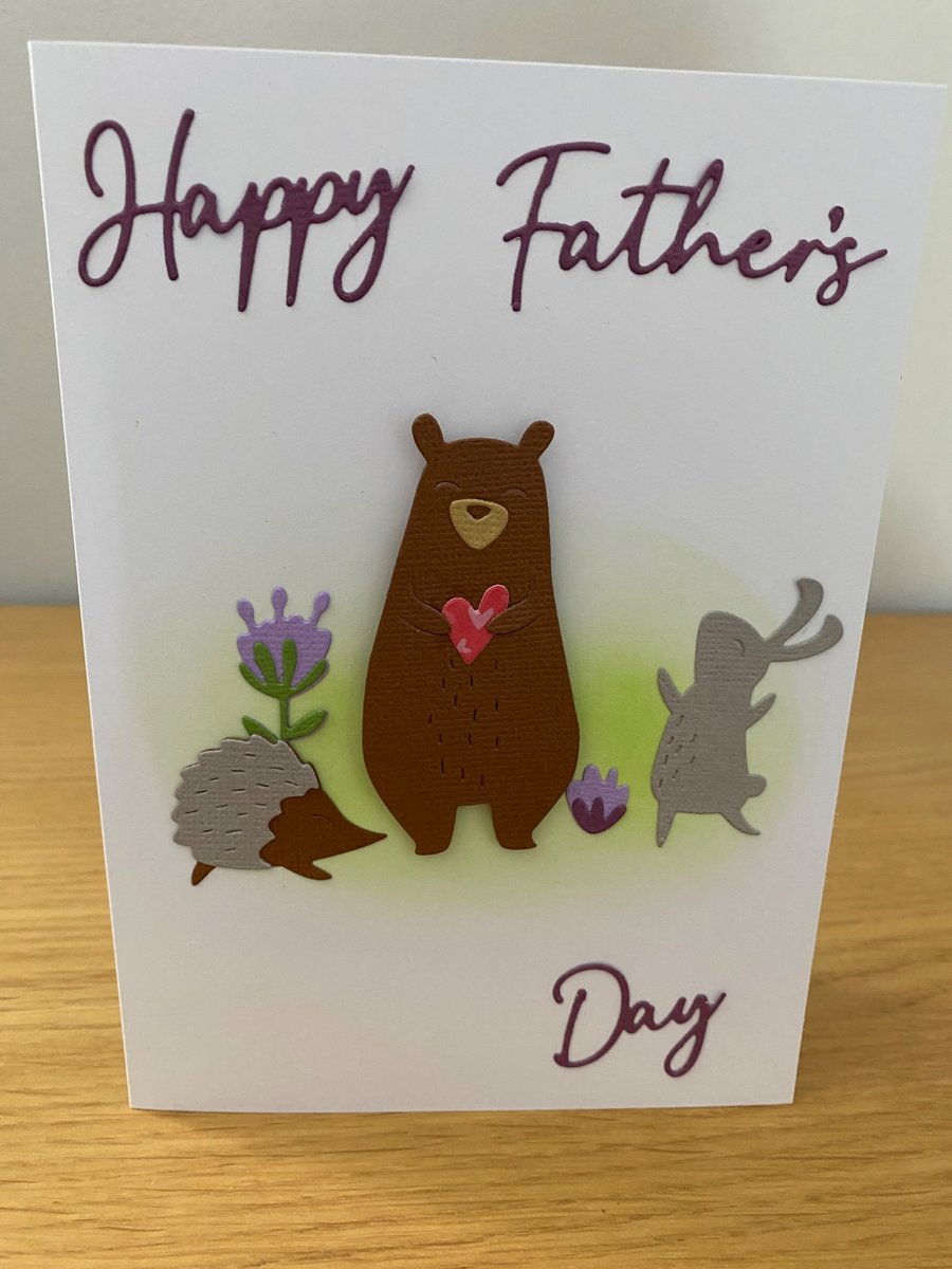 Handmade Father's Day Woodland Walk Card