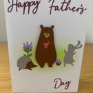 Handmade Father's Day Woodland Walk Card