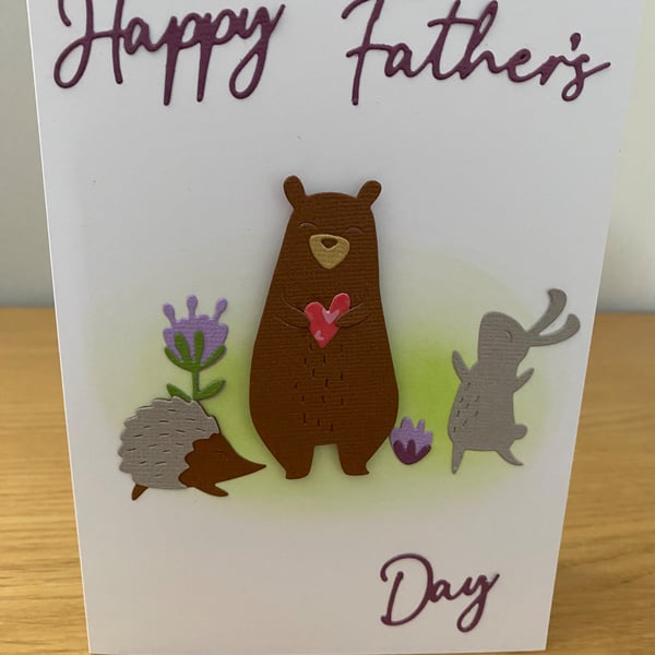 Handmade Father's Day Woodland Walk Card