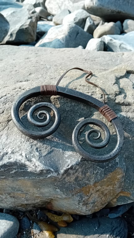 Forged Steel Scroll - Wall Sculpture