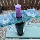 Fused glass wine caddy -3