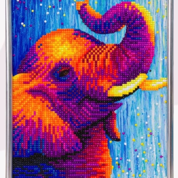 Elephant a4 framed.ed crystal art kit 