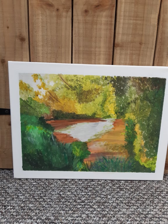 Woodland nature painting with pound 