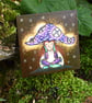 Toadstool pixie girl pyrography decorative hook - Image 3
