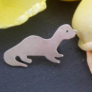 Perfectly Imperfect Otter brooch in sterling silver