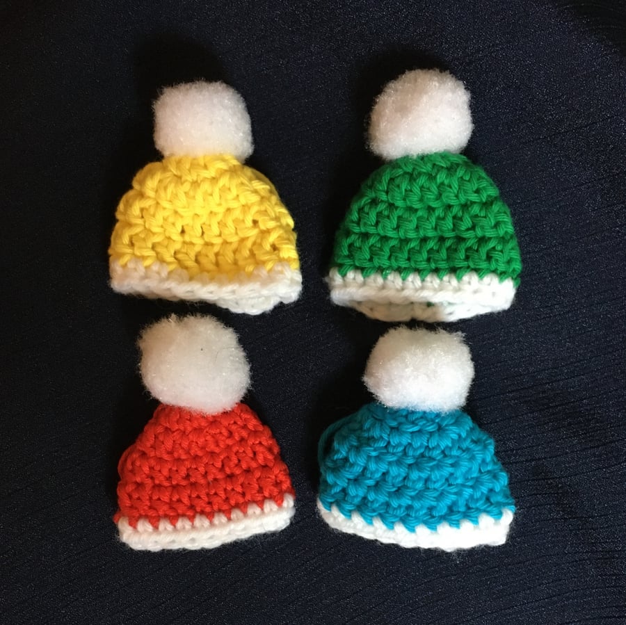 Crochet Christmas Tree Decorations Beanies Woolly Hats