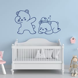 Cute Bears Animation Children Bedroom Decor Kids Vinyl Wall Sticker Disney Art