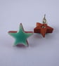 Turquoise stud earrings, star shaped studs - Image 5