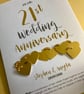21st (Brass) Anniversary Card – Personalised with names and date