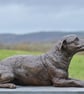 Lying Jack Russell Terrier Dog Statue Bronze Resin Garden Sculpture - Image 2