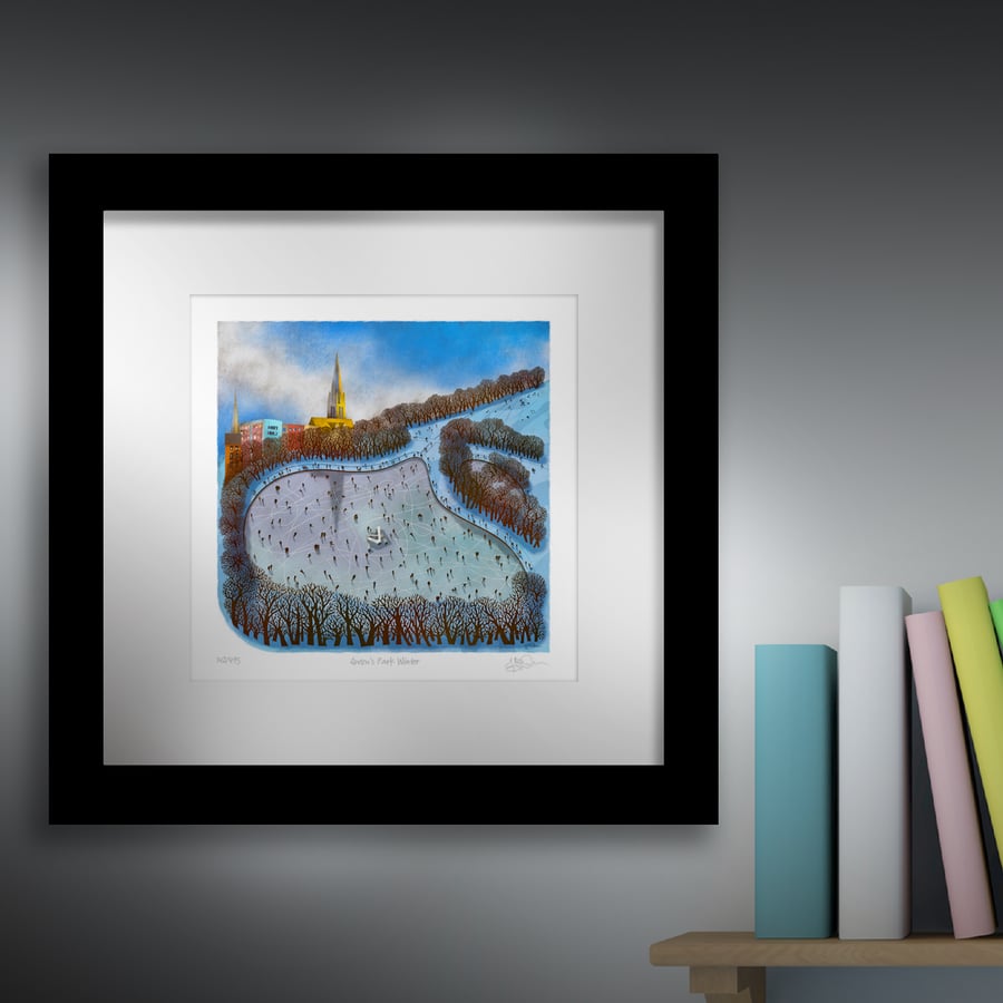 Queen's Park Winter. Framed.