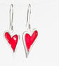 My Quirky Heart Studs Red Enamel - Image 1