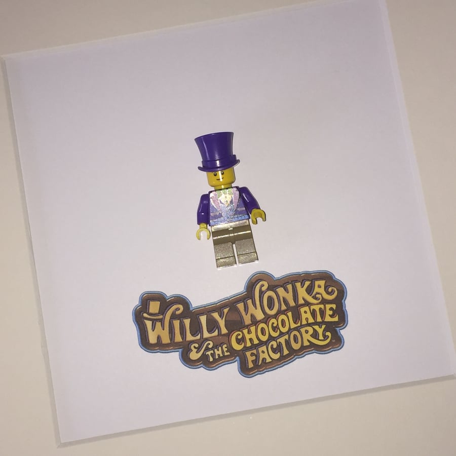 WILLY WONKA - Framed custom Lego minifigure