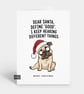 Funny Christmas Card - Define Good Pug