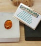 Amber pendant necklace. Sterling silver Reiki jewelry uk. 25x18mm necklace - Image 8