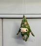 Floral Gnome Miniature Spun Cotton Art Doll - Image 9