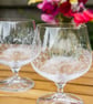 Pair Of Hand Engraved Goblet Glasses