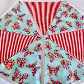 Butterfly and Stripes Bunting