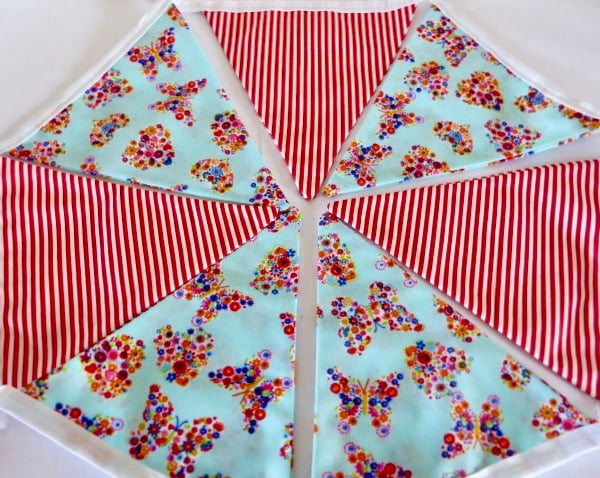 Butterfly and Stripes Bunting