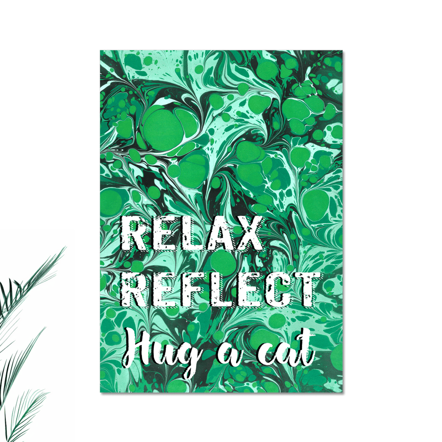 Hug a cat typography poster home decor