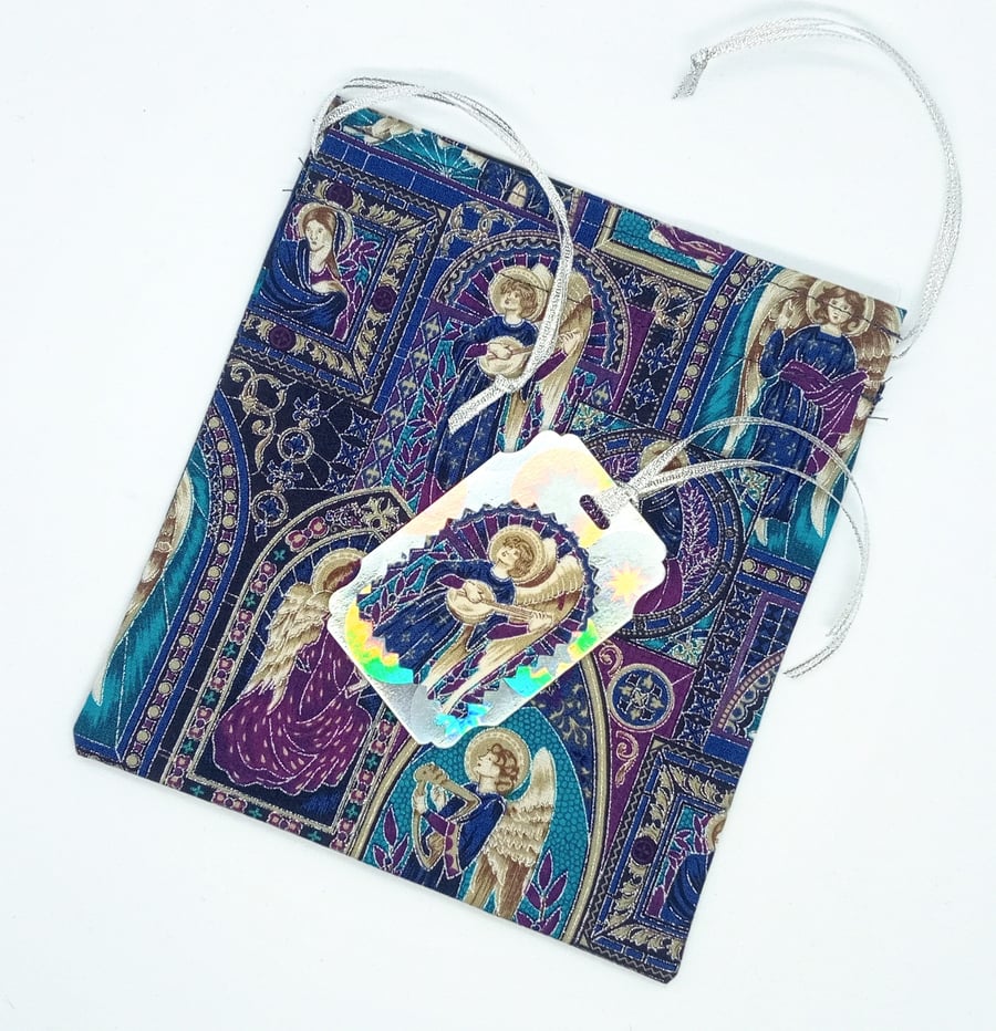 Angel gift bag with gift tag NO POSTAGE 615KF