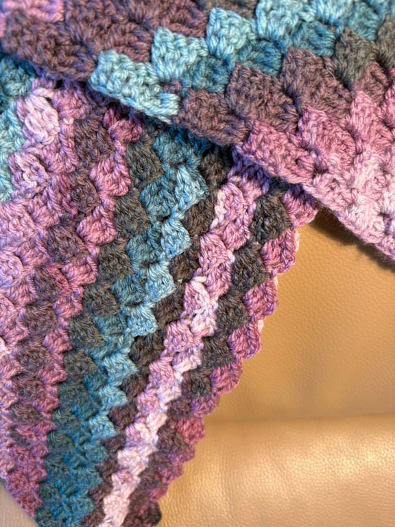 Multi-Coloured Triangular Shawl
