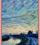 Early Sunrise Winter Norfolk Nordelph Greeting Card A5