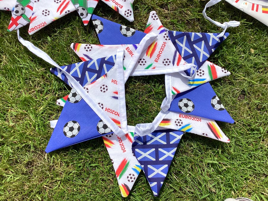 Euro2024 bunting, Scotland Bunting 12 small flags 