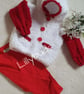 Knitting pattern for baby child furry jacket. Jilly Christmas cardigan