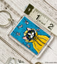 Raining Mice Tuxedo Cat Keyring - Large - Image 3